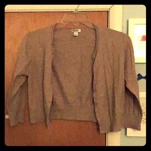 Brown/tan crop sweater/shrug